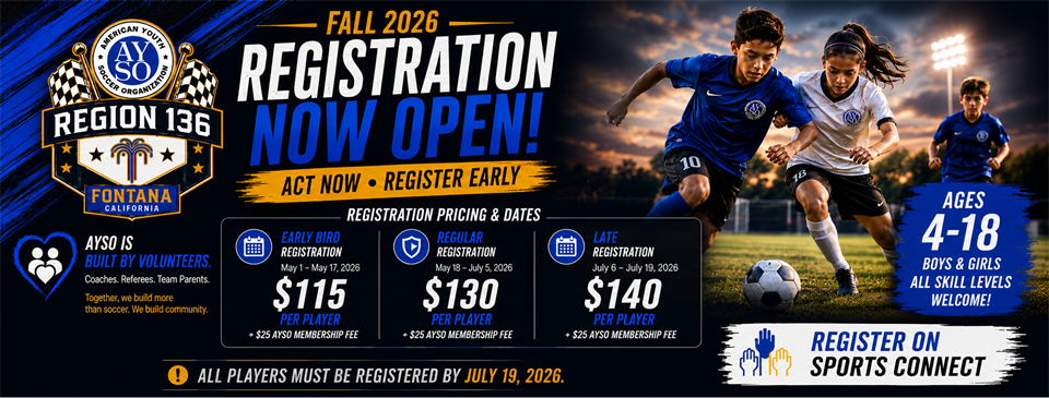 Fall Registration Now Open